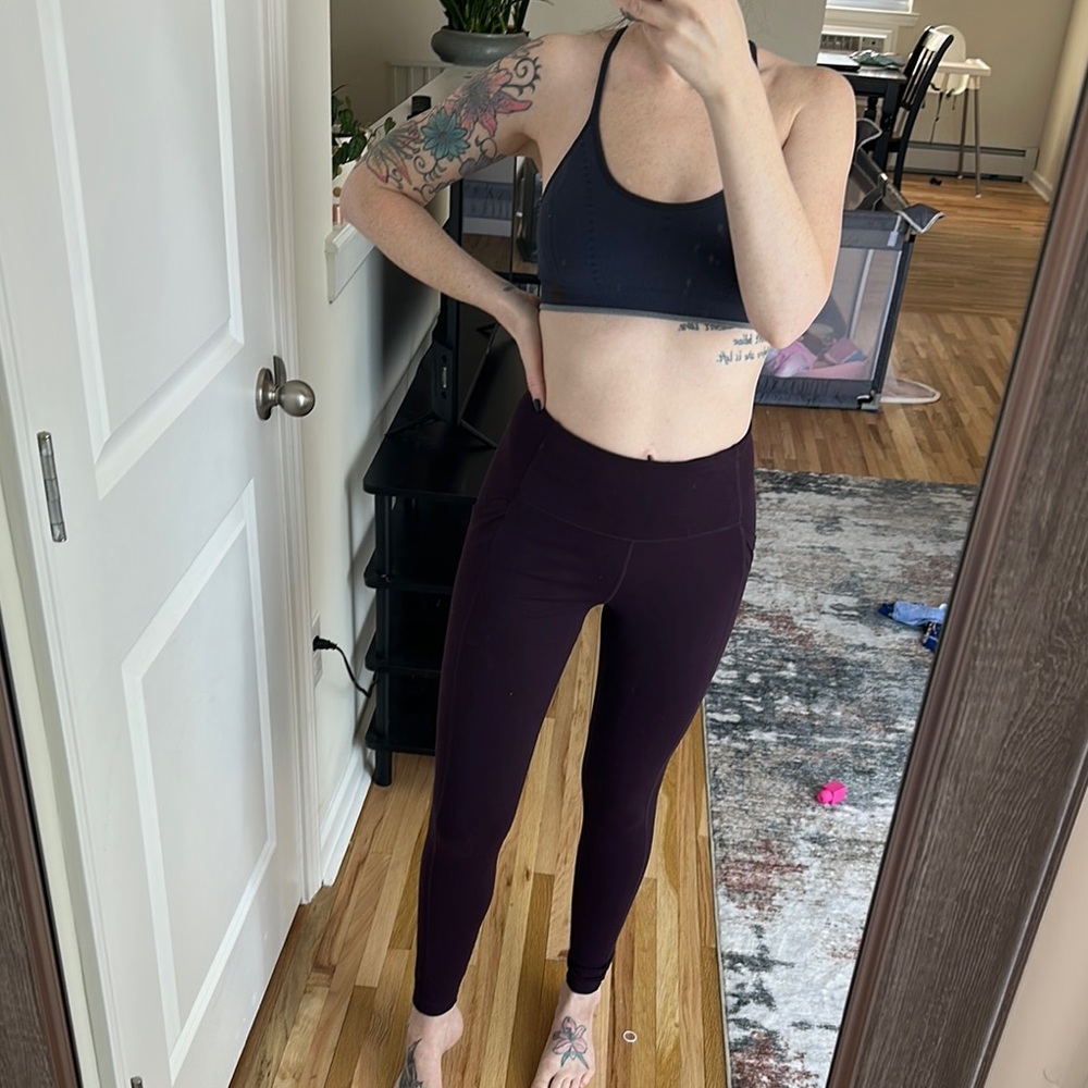 Zella purple leggings with pockets